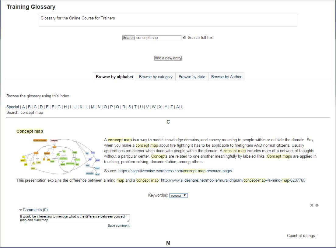 2.3.2 Collaborative writing using Glossary | ETRP Moodle Site