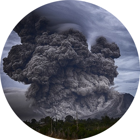 introductory image showing volcanic smoke